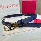 Replica Cintura reversibile con logo VLogo Valentino Garavani 30mm Blu/Nero