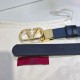 Replica Cintura reversibile con logo VLogo Valentino Garavani 30mm Blu/Nero