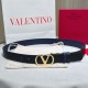 Replica Cintura reversibile con logo VLogo Valentino Garavani 30mm Blu/Nero