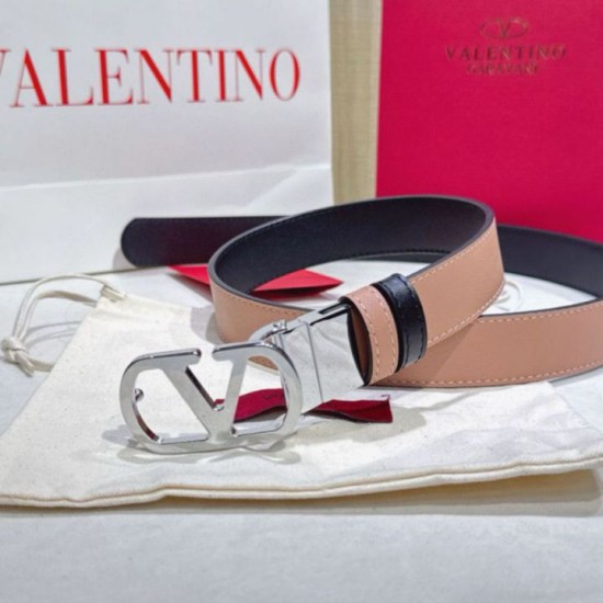 Replica Borsa Cintura reversibile con logo VLogo Valentino Garavani 30mm Albicocca/Nero Imitazioni Replica Borsa Cintura reversibile con logo VLogo Valentino Garavani 30mm Albicocca/Nero