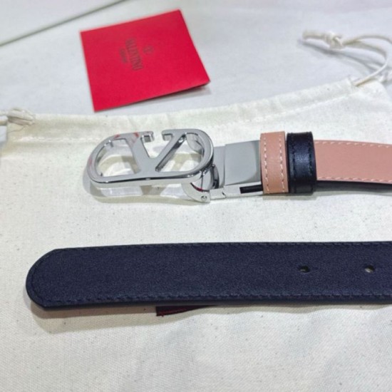 Replica Borsa Cintura reversibile con logo VLogo Valentino Garavani 30mm Albicocca/Nero Imitazioni Replica Borsa Cintura reversibile con logo VLogo Valentino Garavani 30mm Albicocca/Nero