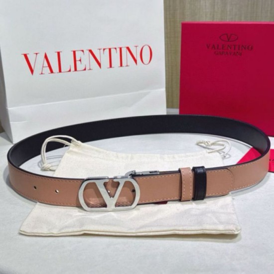 Replica Borsa Cintura reversibile con logo VLogo Valentino Garavani 30mm Albicocca/Nero Imitazioni Replica Borsa Cintura reversibile con logo VLogo Valentino Garavani 30mm Albicocca/Nero