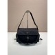 Replica Borsa a spalla grande Prada Explore con patta in nappa 1BD391 Nero Imitazioni Replica Borsa a spalla grande Prada Explore con patta in nappa 1BD391 Nero