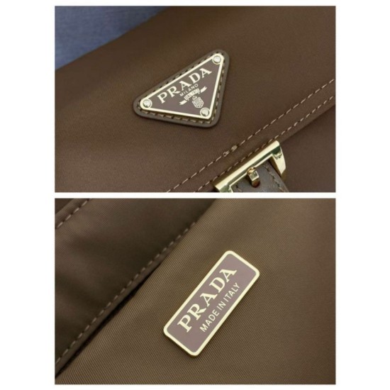 Replica Borsa a spalla Prada Explore Re-Nylon media con patta 1BD394 Marrone Imitazioni Replica Borsa a spalla Prada Explore Re-Nylon media con patta 1BD394 Marrone