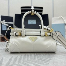 Replica borse griffate a mano Prada Bonnie mini 1BA486 Bianco