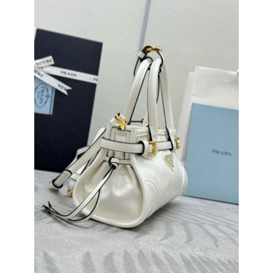 Replica borse griffate a mano Prada Bonnie mini 1BA486 Bianco