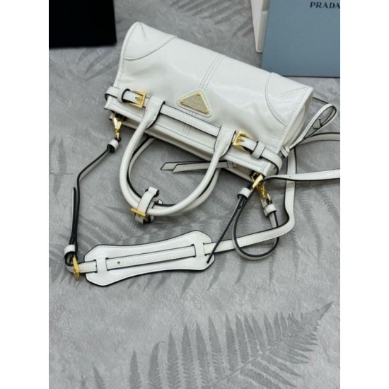 Replica borse griffate a mano Prada Bonnie mini 1BA486 Bianco