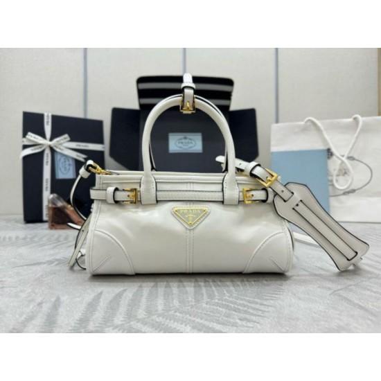 Replica borse griffate a mano Prada Bonnie mini 1BA486 Bianco
