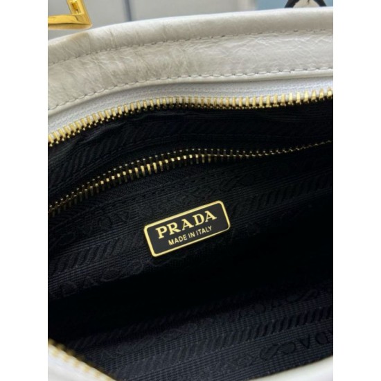 Replica borse griffate a mano Prada Bonnie mini 1BA486 Bianco