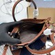 Replica Borsa  1:1 a mano Prada Bonnie mini 1BA486 Blu/Marrone