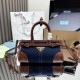 Replica Borsa  1:1 a mano Prada Bonnie mini 1BA486 Blu/Marrone