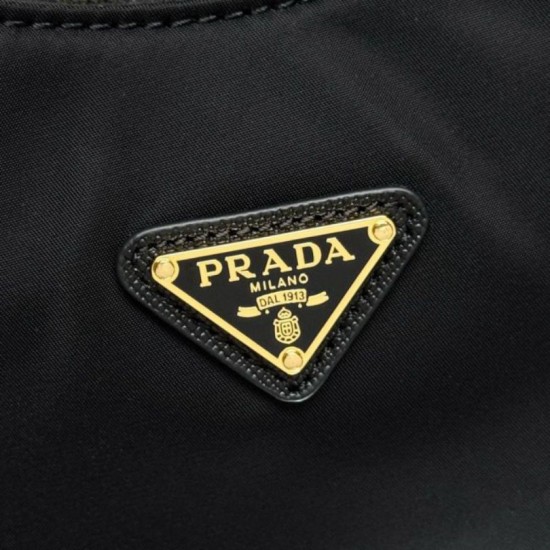 Replica Borsa hobo mini Prada Re-Edition 2005 Re-Nylon Saffiano 1N204M Nero