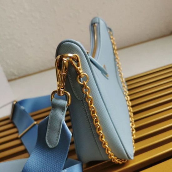 Replica Borsa a mano/borsa hobo Saffiano Prada Re-Edition 2005 Blu Imitazioni Replica Borsa a mano/borsa hobo Saffiano Prada Re-Edition 2005 Blu