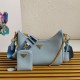 Replica Borsa a mano/borsa hobo Saffiano Prada Re-Edition 2005 Blu Imitazioni Replica Borsa a mano/borsa hobo Saffiano Prada Re-Edition 2005 Blu