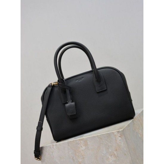 Replica Bora Pari a mano piccola Sac De Jour Boston YSL Saint Laurent nera grana Imitazioni Replica Bora Pari a mano piccola Sac De Jour Boston YSL Saint Laurent nera grana