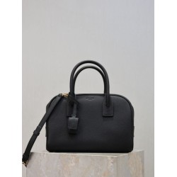 Borsa Pari a mano piccola Sac De Jour Boston YSL Saint Laurent nera grana