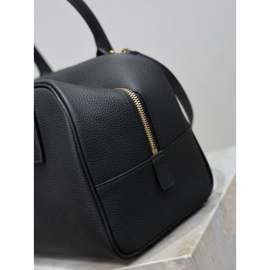 Replica Bora Pari a mano piccola Sac De Jour Boston YSL Saint Laurent nera grana Imitazioni Replica Bora Pari a mano piccola Sac De Jour Boston YSL Saint Laurent nera grana