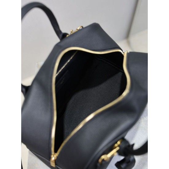 Replica Bora Pari a mano piccola Sac De Jour Boston YSL Saint Laurent nera grana Imitazioni Replica Bora Pari a mano piccola Sac De Jour Boston YSL Saint Laurent nera grana
