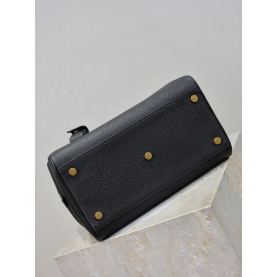 Replica Bora Pari a mano piccola Sac De Jour Boston YSL Saint Laurent nera grana Imitazioni Replica Bora Pari a mano piccola Sac De Jour Boston YSL Saint Laurent nera grana