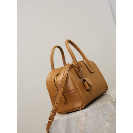 Replica Borsa a mano piccola Sac De Jour Boston YSL Saint Laurent marrone pelle liscia Imitazioni Replica Borsa a mano piccola Sac De Jour Boston YSL Saint Laurent marrone pelle liscia