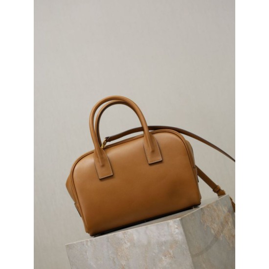 Replica Borsa a mano piccola Sac De Jour Boston YSL Saint Laurent marrone pelle liscia Imitazioni Replica Borsa a mano piccola Sac De Jour Boston YSL Saint Laurent marrone pelle liscia