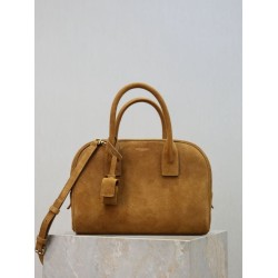 Borse a mano piccola Sac De Jour Boston YSL Saint Laurent nera scamosciato