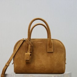 Replica Borse  a mano piccola Sac De Jour Boston YSL Saint Laurent nera scamosciato