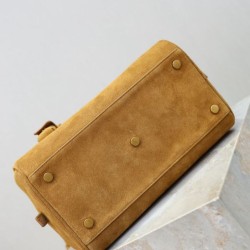 Replica Borse  a mano piccola Sac De Jour Boston YSL Saint Laurent nera scamosciato