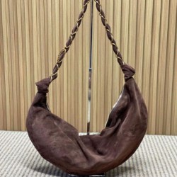 Replica Borsa a tracolla Hobo YSL Saint Laurent Amalia croissant Caffè