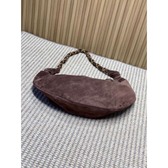 Replica Borsa a tracolla Hobo YSL Saint Laurent Amalia croissant Caffè Imitazioni Replica Borsa a tracolla Hobo YSL Saint Laurent Amalia croissant Caffè