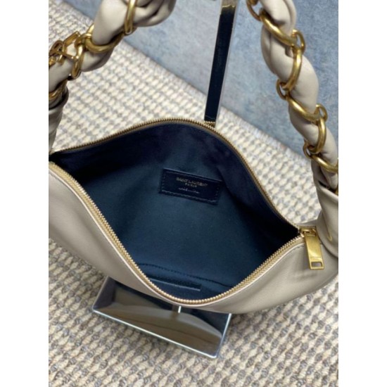 Replica Borse mini hobo Amalia YSL Saint Laurent Albicocca Imitazioni Replica Borse mini hobo Amalia YSL Saint Laurent Albicocca