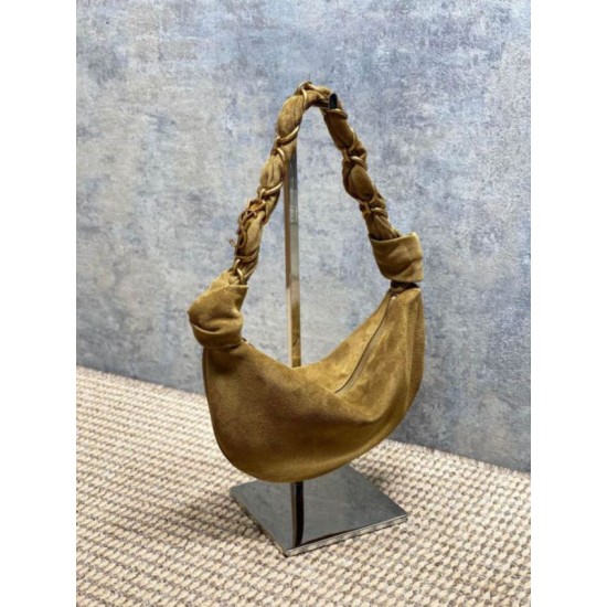 Replica Borsa mini hobo Amalia YSL Saint Laurent Grigio scamosciato Imitazioni Replica Borsa mini hobo Amalia YSL Saint Laurent Grigio scamosciato