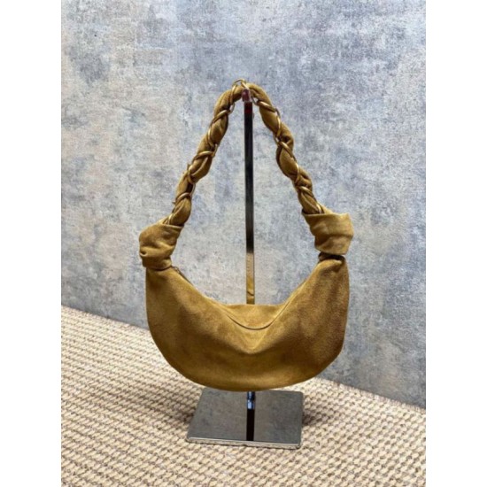 Replica Borsa mini hobo Amalia YSL Saint Laurent Grigio scamosciato Imitazioni Replica Borsa mini hobo Amalia YSL Saint Laurent Grigio scamosciato