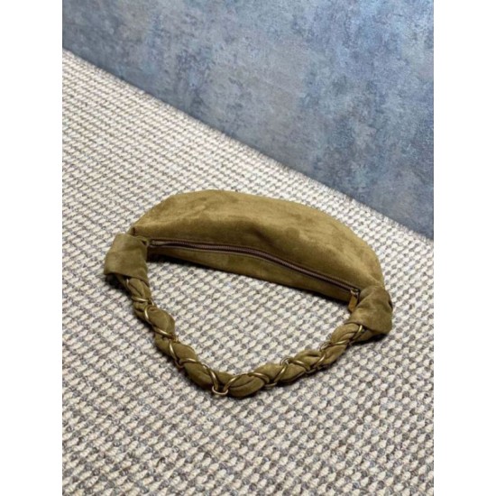 Replica Borsa mini hobo Amalia YSL Saint Laurent Grigio scamosciato Imitazioni Replica Borsa mini hobo Amalia YSL Saint Laurent Grigio scamosciato