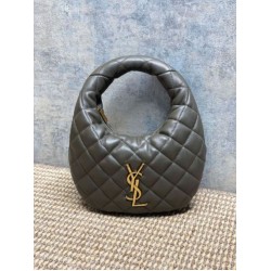 Borsa Piccola Tote YSL Saint Laurent Icarino Cassandre nappa trapuntata Grigio