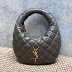 Replica Borsa Piccola Tote YSL Saint Laurent Icarino Cassandre nappa trapuntata Grigio