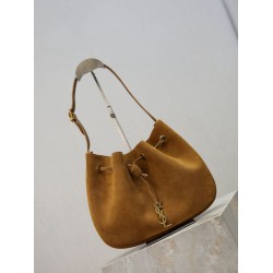 Borsa a tracolla PARIS VII YSL Saint Laurent Jamie Pochon scamosciata marrone Borsa a tracolla PARIS VII YSL Saint Laurent Jamie Pochon scamosciata marrone