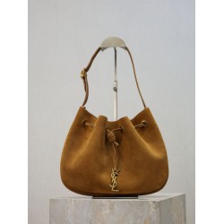 Borsa a tracolla PARIS VII YSL Saint Laurent Jamie Pochon scamosciata marrone
