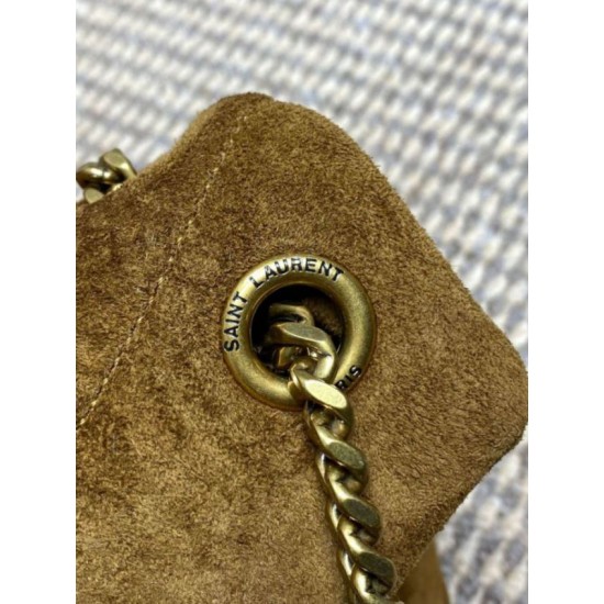 Replica Borse a tracolla media YSL Saint Laurent Toy puffer cammello scamosciata Imitazioni Replica Borse a tracolla media YSL Saint Laurent Toy puffer cammello scamosciata