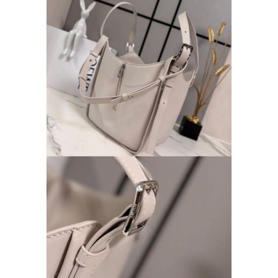 Replica Borsa tote media classica Loewe Hammock Flip Beige