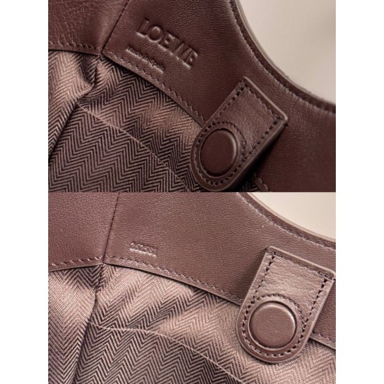 Replica Borsa tote media classica Loewe Hammock Flip Marrone Imitazioni Replica Borsa tote media classica Loewe Hammock Flip Marrone