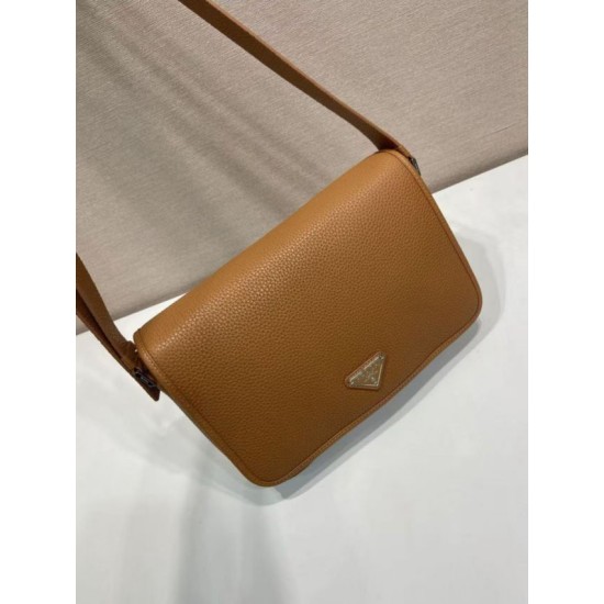 Replica Borsa a tracolla strutturata Prada marrone Imitazioni Replica Borsa a tracolla strutturata Prada marrone