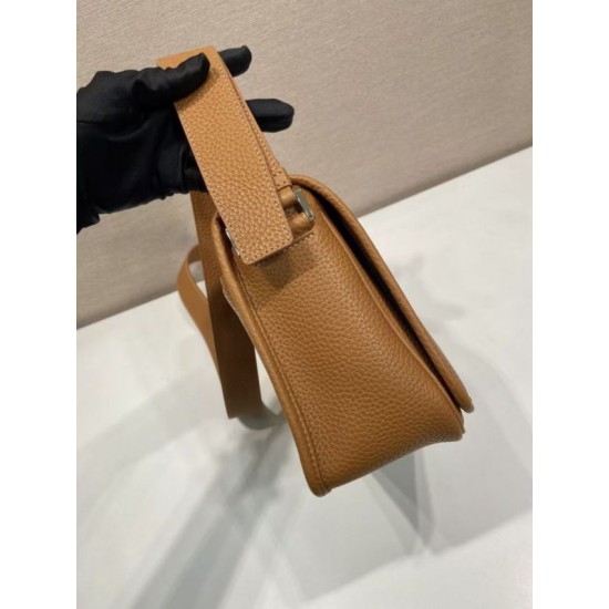 Replica Borsa a tracolla strutturata Prada marrone Imitazioni Replica Borsa a tracolla strutturata Prada marrone