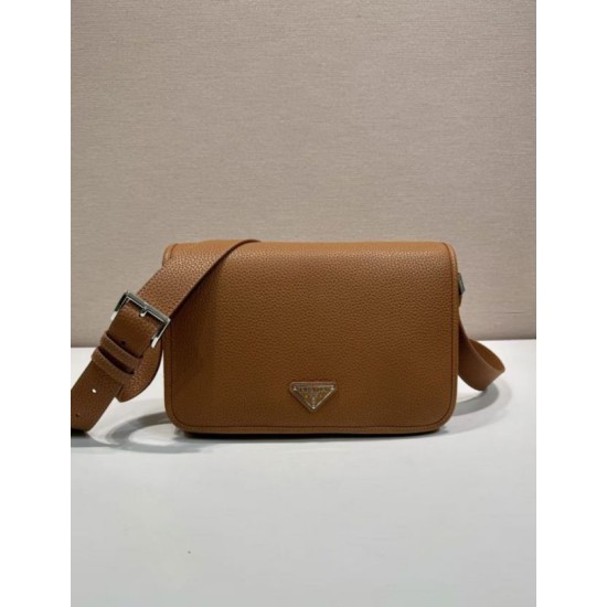 Replica Borsa a tracolla strutturata Prada marrone Imitazioni Replica Borsa a tracolla strutturata Prada marrone