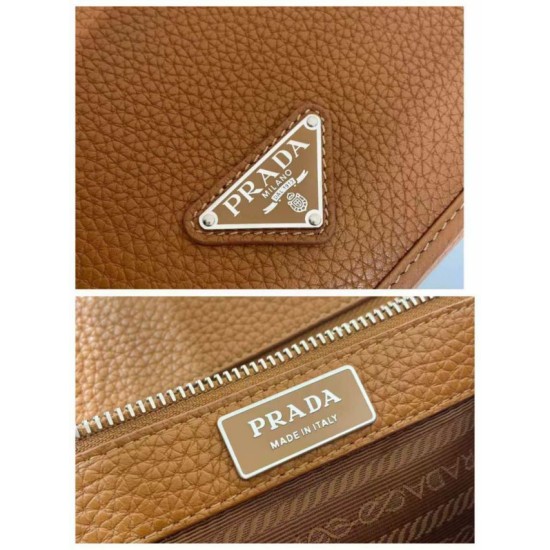 Replica Borsa a tracolla strutturata Prada marrone Imitazioni Replica Borsa a tracolla strutturata Prada marrone