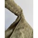 Replica Borsa a tracolla Bottega Veneta Large Hop in camoscio intrecciato verde oliva