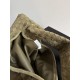 Replica Borsa a tracolla Bottega Veneta Large Hop in camoscio intrecciato verde oliva