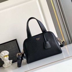 Replica Borsa a mano Prada Media 1BB149 Nero