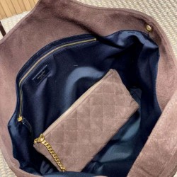Replica Borse Imitazioni tote YSL Saint Laurent Icare scamosciata marrone