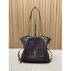 Borsa tote piccola/grande YSL Saint Laurent Jamie Shopping caffè